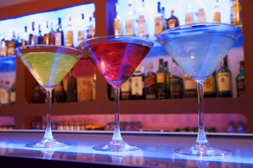 colorful martinis